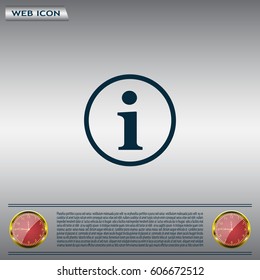 Information sign icon, vector illustration. Flat design style