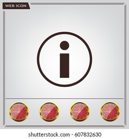Information sign icon, vector illustration. Flat design style