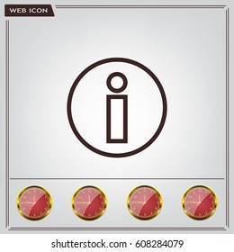 Information sign icon, vector illustration. Flat design style