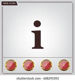 Information sign icon vector illustration. Flat design style