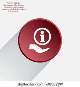 Information sign icon, vector illustration. Flat design style