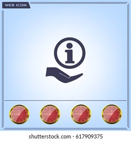 Information sign icon, vector illustration. Flat design style