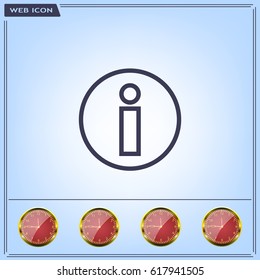 Information sign icon, vector illustration. Flat design style