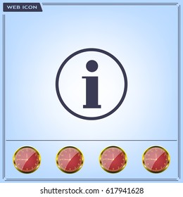 Information sign icon, vector illustration. Flat design style