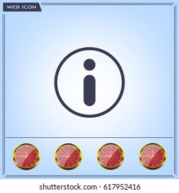 Information sign icon, vector illustration. Flat design style