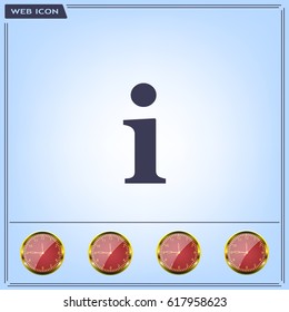 Information sign icon, vector illustration. Flat design style