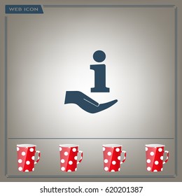 Information sign icon, vector illustration. Flat design style
