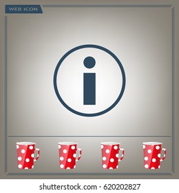 Information sign icon, vector illustration. Flat design style