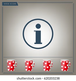 Information sign icon, vector illustration. Flat design style