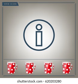 Information sign icon, vector illustration. Flat design style