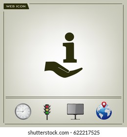 Information sign icon, vector illustration. Flat design style