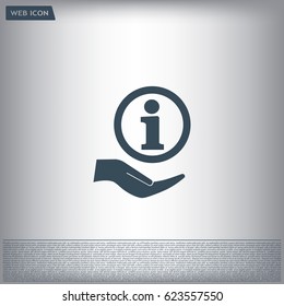 Information sign icon, vector illustration. Flat design style