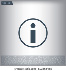 Information sign icon, vector illustration. Flat design style