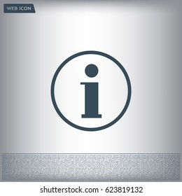 Information sign icon, vector illustration. Flat design style