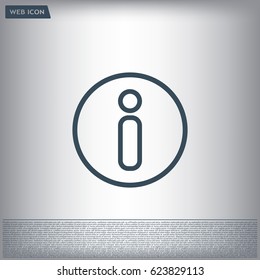 Information sign icon, vector illustration. Flat design style