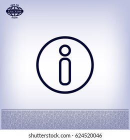 Information sign icon, vector illustration. Flat design style