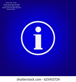 Information sign icon, vector illustration. Flat design style