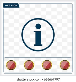 Information sign icon, vector illustration. Flat design style