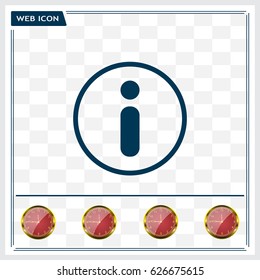 Information sign icon, vector illustration. Flat design style