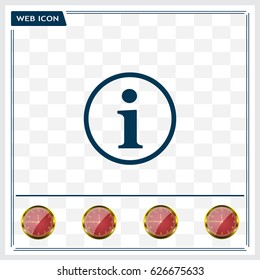 Information sign icon, vector illustration. Flat design style