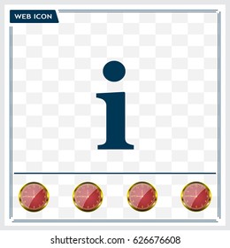 Information sign icon, vector illustration. Flat design style
