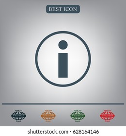 Information sign icon, vector illustration. Flat design style