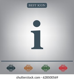Information sign icon, vector illustration. Flat design style