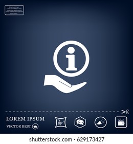 Information sign icon, vector illustration. Flat design style