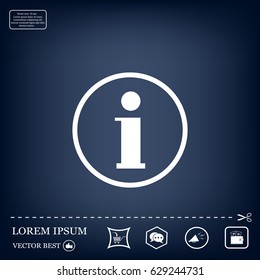 Information sign icon, vector illustration. Flat design style