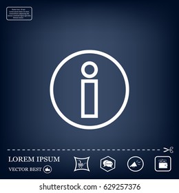 Information sign icon, vector illustration. Flat design style