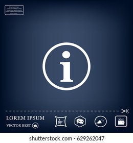 Information sign icon, vector illustration. Flat design style