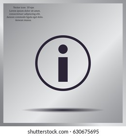 Information sign icon, vector illustration. Flat design style