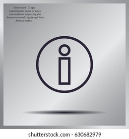 Information sign icon, vector illustration. Flat design style
