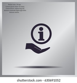 Information sign icon, vector illustration. Flat design style