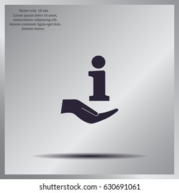 Information sign icon, vector illustration. Flat design style