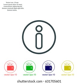 Information sign icon, vector illustration. Flat design style