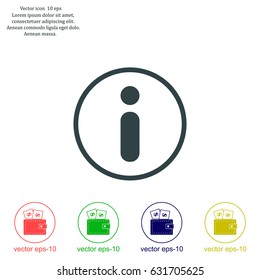 Information sign icon, vector illustration. Flat design style