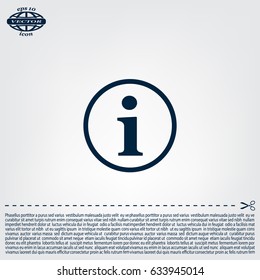 Information sign icon, vector illustration. Flat design style