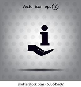 Information sign icon, vector illustration. Flat design style