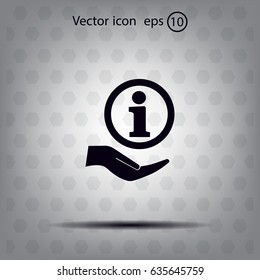 Information sign icon, vector illustration. Flat design style