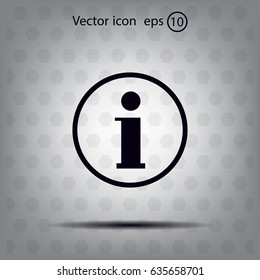 Information sign icon, vector illustration. Flat design style