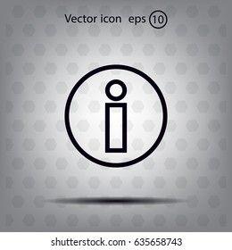 Information sign icon, vector illustration. Flat design style