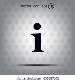 Information sign icon, vector illustration. Flat design style