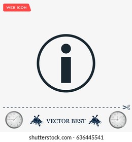 Information sign icon, vector illustration. Flat design style