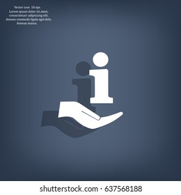 Information sign icon, vector illustration. Flat design style