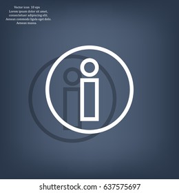Information sign icon, vector illustration. Flat design style