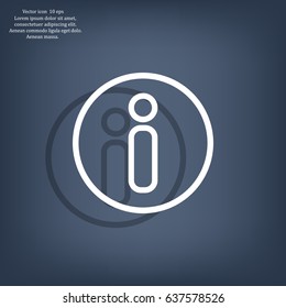 Information sign icon, vector illustration. Flat design style