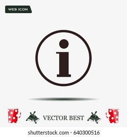 Information sign icon, vector illustration. Flat design style