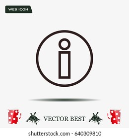 Information sign icon, vector illustration. Flat design style