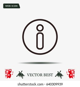 Information sign icon, vector illustration. Flat design style